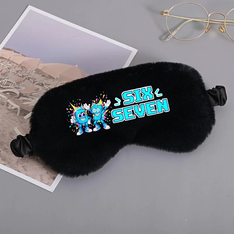 Фото Маска для сна Steal A Brainrot Blindfold Sleep Eye Mask 67 Six Seven, светонепроницаемая, для ночного сна, мягкая, охлаждающая, для мужчин и женщин, подарок №1