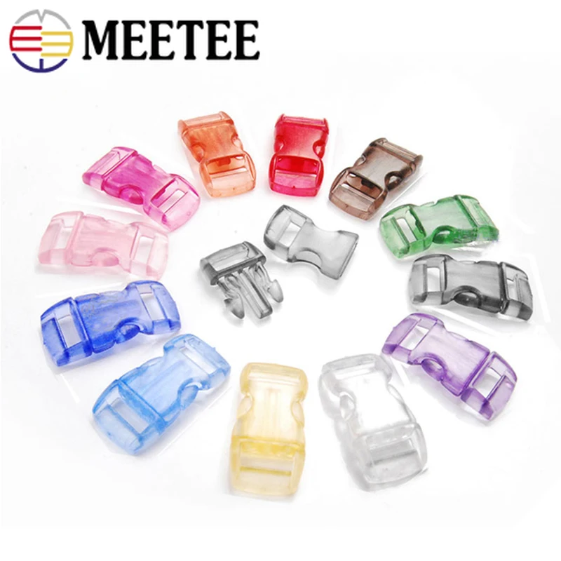 

20/50Pcs 10mm Plastic Side Release Buckles HandBag Garment webbing Buckle Dog Collar Backpack Clasp Hook DIY Sewing Accessories