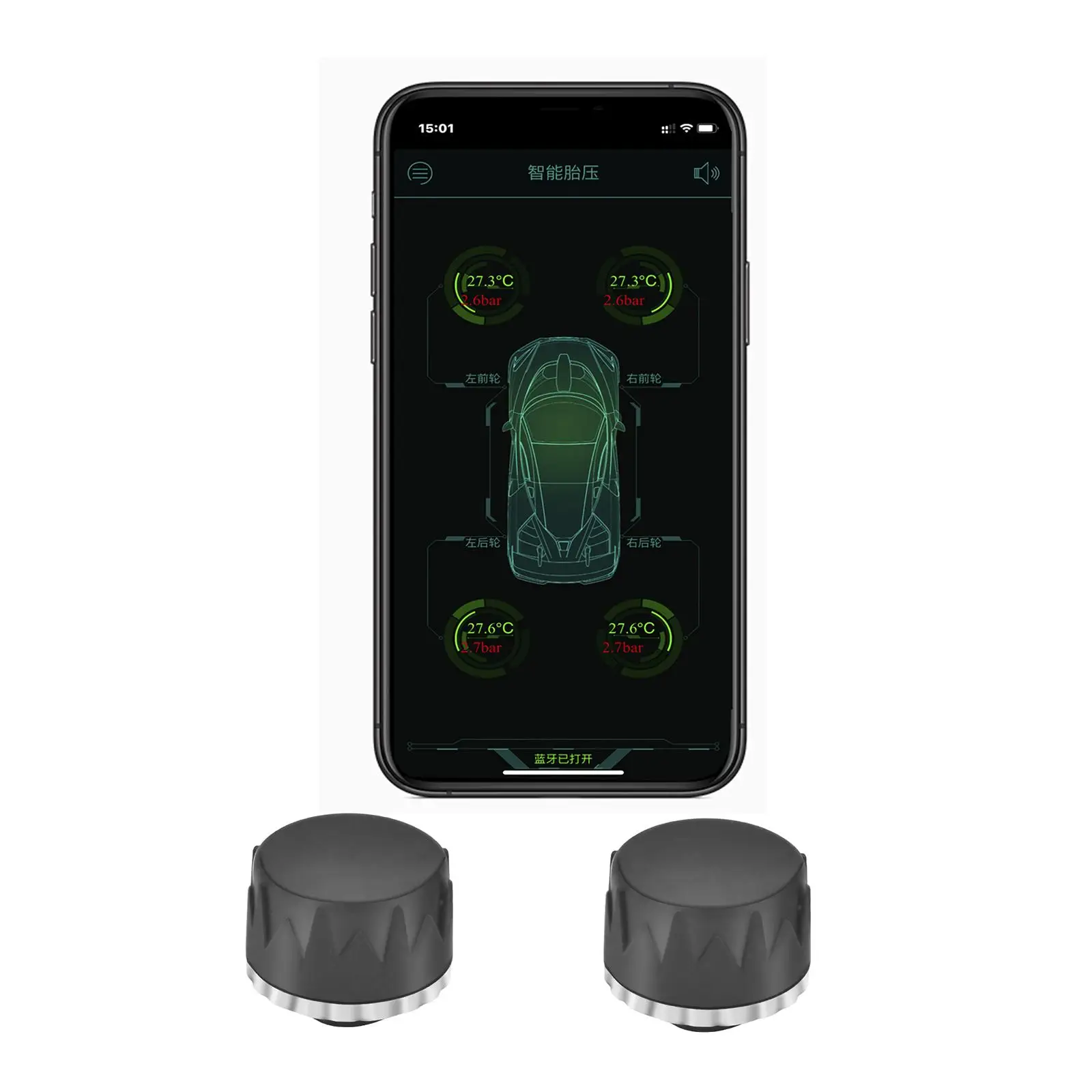 Система контроля давления в шинах мотоцикла 2 шт./компл. Bluetooth датчик TPMS