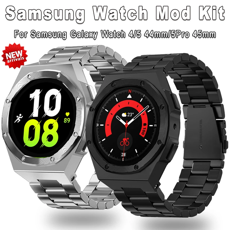 

Ремешок из нержавеющей стали для Samsung Galaxy Watch 4 5 44 мм 5 Pro 45 мм