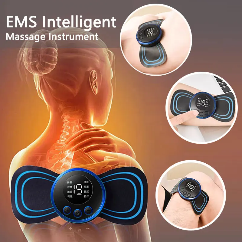 

Neck Rechargeable Massager EMS Mini Electric Massage Tool EMS Cervical Vertebra Massage Patch for Relief Pain Relax