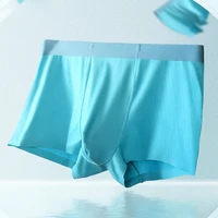 2022 seamless boxershorts men sexy shorts u convex pouch breathable ice silk big pouch sports panties knickers boxer briefs