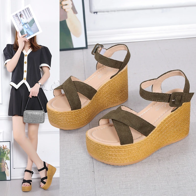 

Женские босоножки с открытым носком, на высоком каблуке и платформе