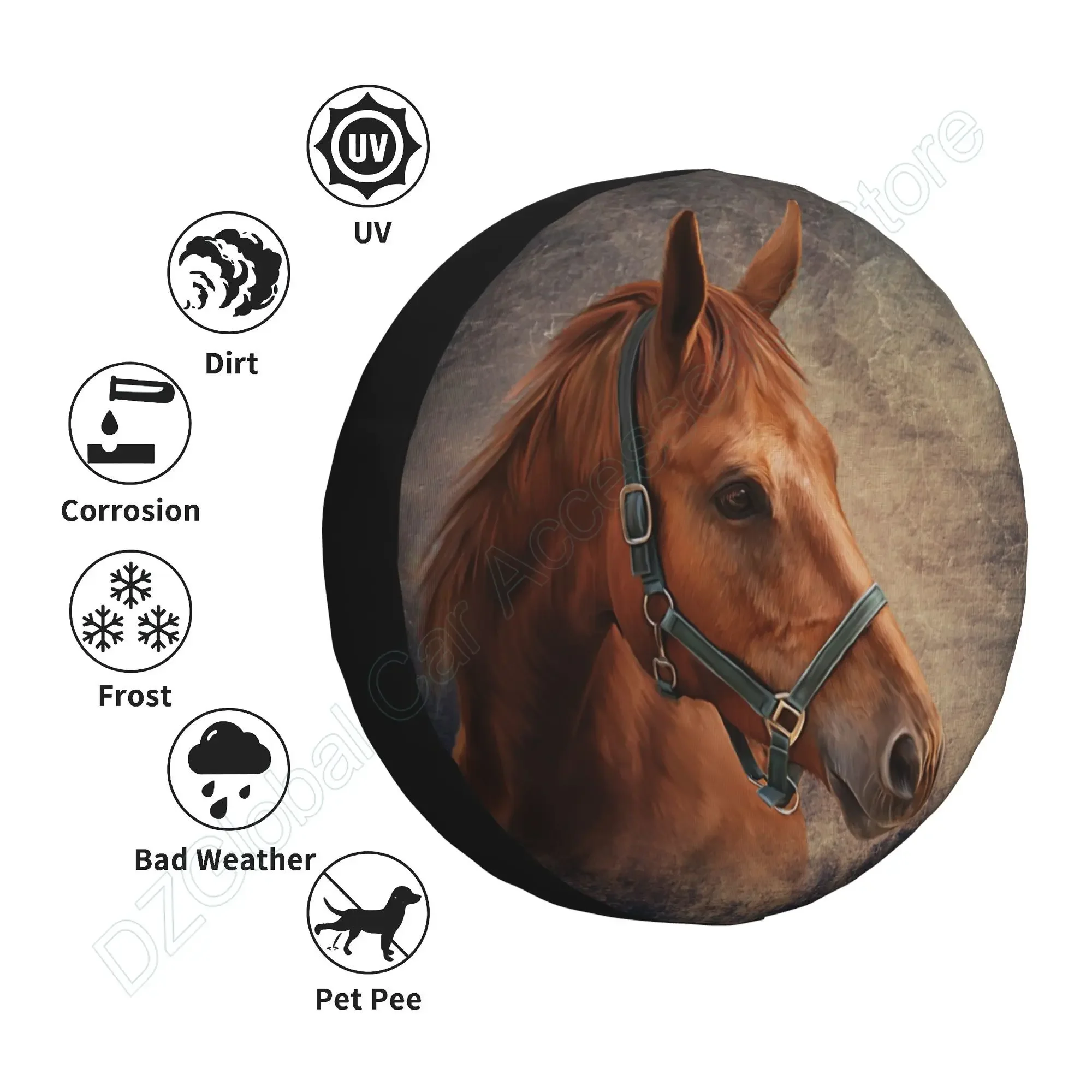 Чехол для запасного колеса лошади Palm Tree Summer Blue Sky защитный чехол колес