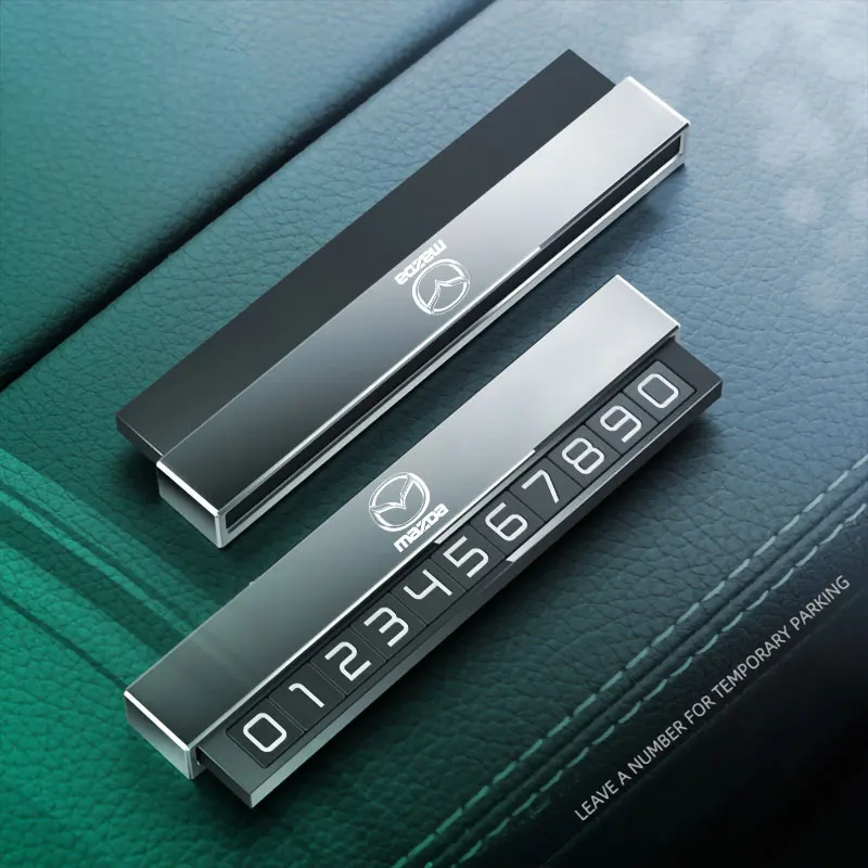 

Magnetic Temporary Parking Card Hidden Phone Number Card Car parking numbers Sign For Mazda 2 3 5 6 Axela Atenza CX5 CX-3 CX-9