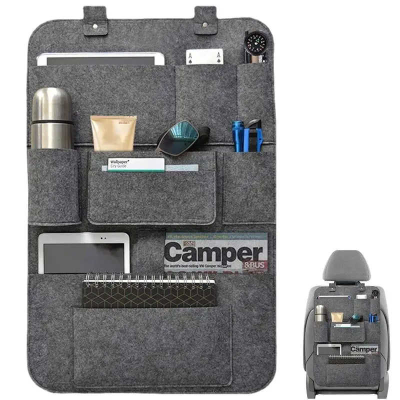 

Органайзер для хранения на автомобильное сиденье, аксессуары для автомобиля для женщин, водонепроницаемый и прочный органайзер на автомобильное сиденье, противоударные коврики, разные карманы, заднее сиденье