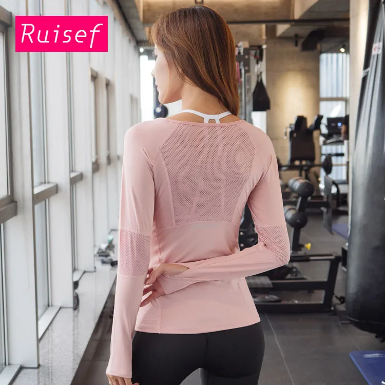 

OEING Women's Sports Wear for Fitness Running Jogging Seamless Long Sleeve Gym Shirt Yoga Top Female Workout Feminine Clothes