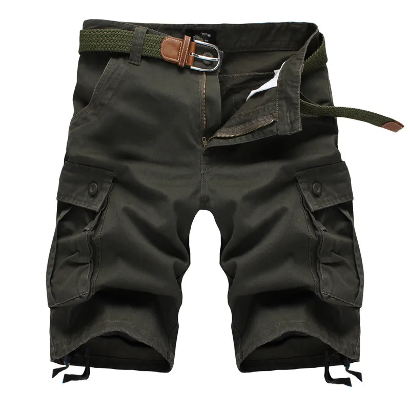 Шорты-карго мужские без ремня мешковатые армейские тактические короткие штаны