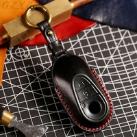 leather car key case cover shell fob suit for mercedes benz c class s class 2021 w206 w223 c260 c300 c200 s350 s400 s450 s500