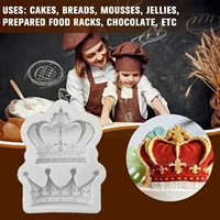 silicone mold cake molding princess queen crown fondant decorating sugar molds craft tools resin cupcake clay b6r4