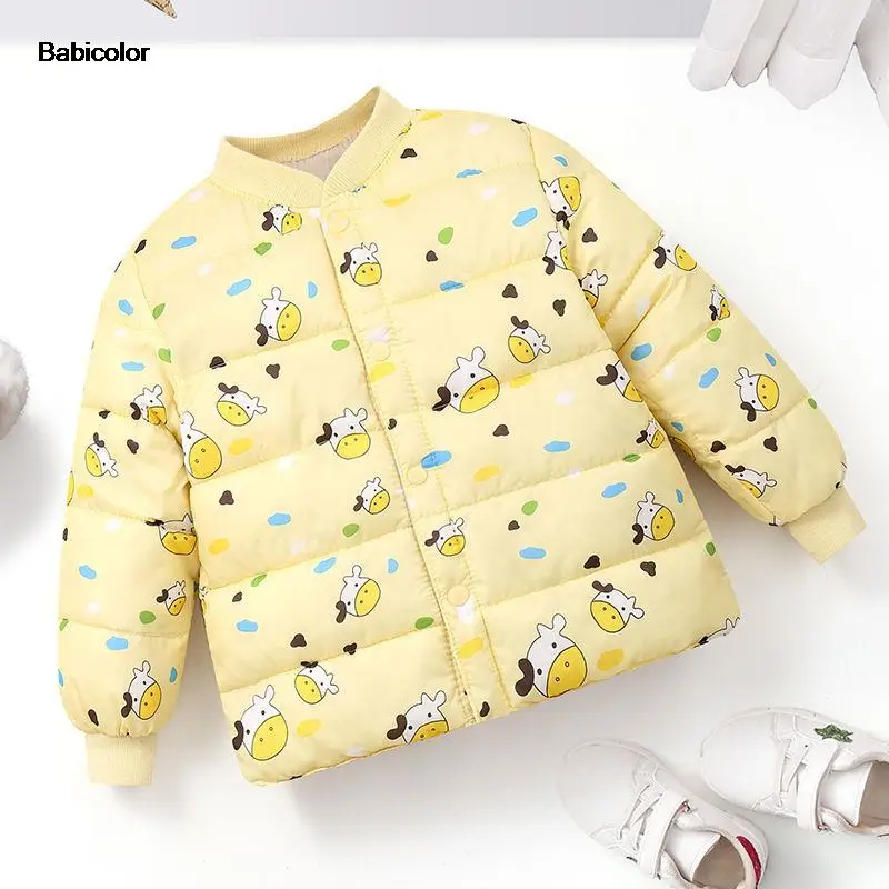 

2022 Children's clothes Children's down jacket Cartoon short coat Girls' and children's thickened warm clothes 2-6 years old