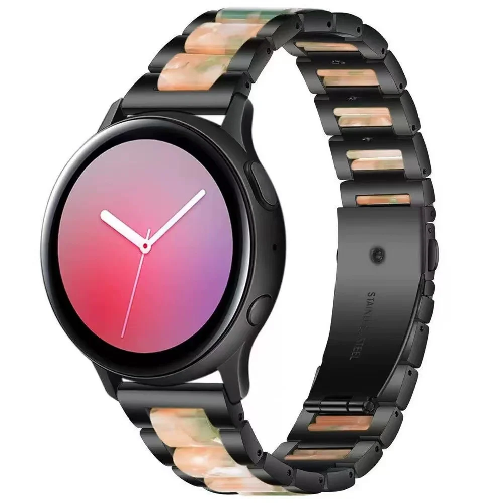 Resin+Metal Strap 20mm 22mm Watchband For Samsung Galaxy Watch 5/4 44mm 40mm Galaxy4 classic 46mm 42mm BraceletHuawei gt 2/3 pro