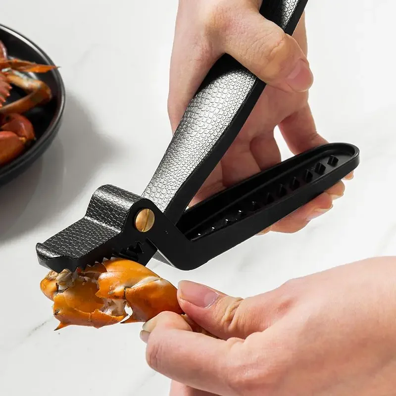 

Creative Crocodile Eat Crab Tools Multi-functional Eat Hairy Crab Artifact Three-piece Household Scissors Clips Non-slip Handle
