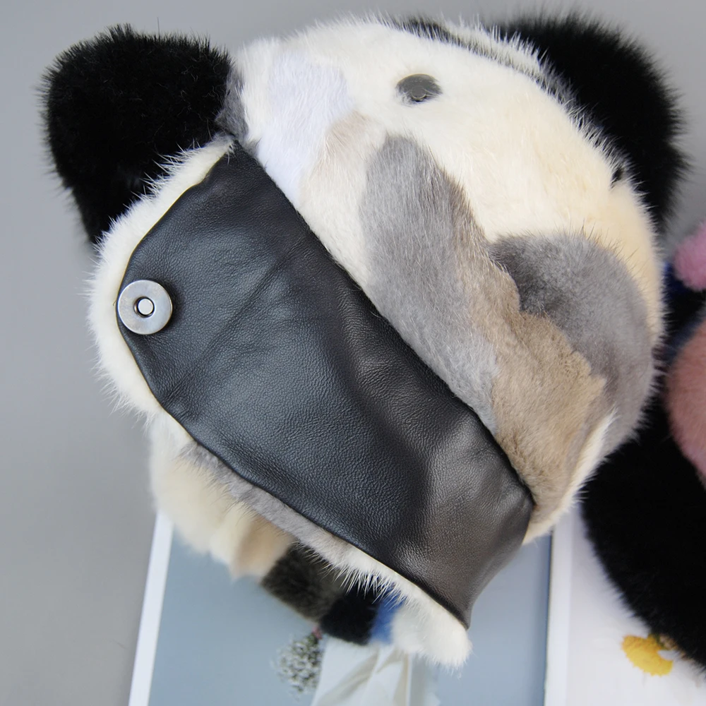 Шапки-бини из натурального меха норки зимние шапки для женщин роскошная