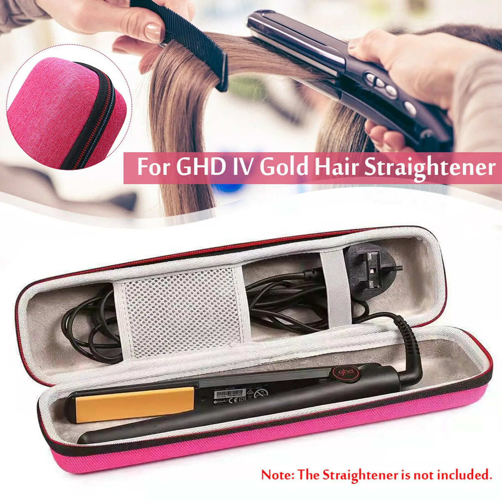 

Hair Straightener Travel Case EVA Protective Bag Curling Carrying Container Travel Bag Handbag Carrying Case Protective Cover