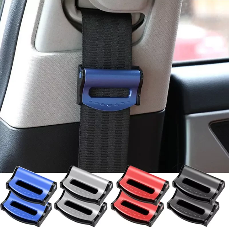 

2 Pcs Car SeatBelt Fixed Buckles Clips Seat Belt Stopper Adjuster Car Interior Safety Belt Fixing Retainer Auto Accessories