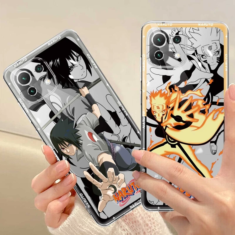 

For Xiaomi Mi M5 13 11T 5G M5s 12T Pro 11 Lite POCO X3 NFC 12X 10T 9T POCO M3 Note 10 F3 Naruto Sasuke Anime Manga Cover Case