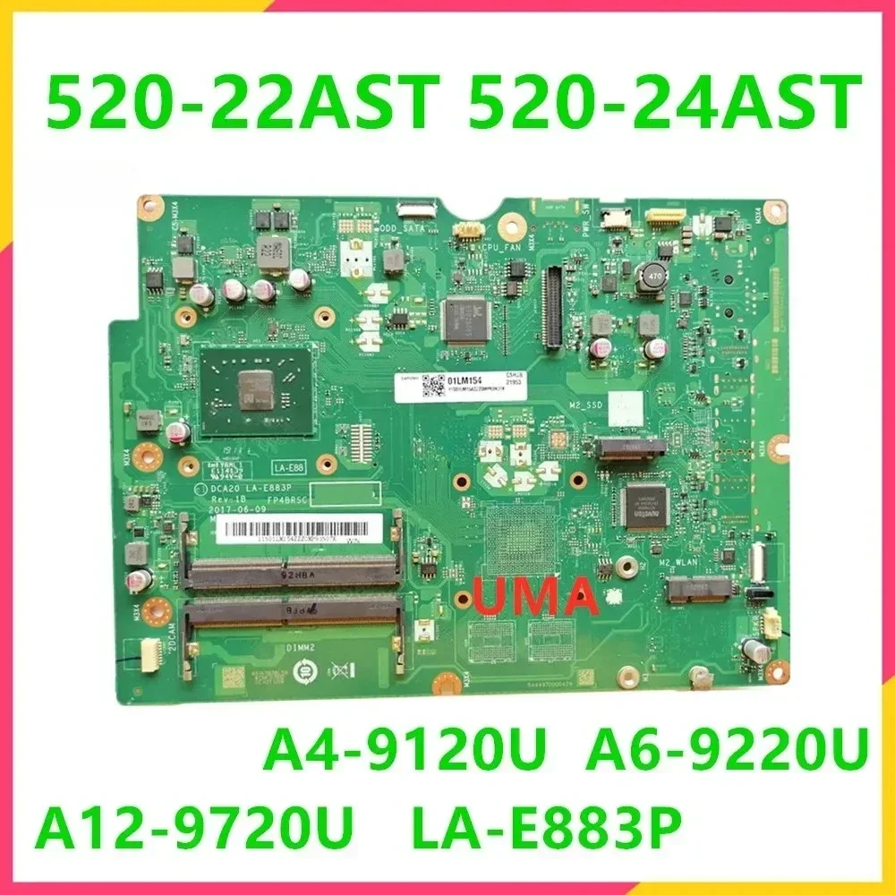 Фото DCA20 LA-E883P для материнской платы моноблока 520-22AST 520-24AST с процессорами CPU-A4-9120U A6-9220U A9-9420U A12-9720U DDR4 №1