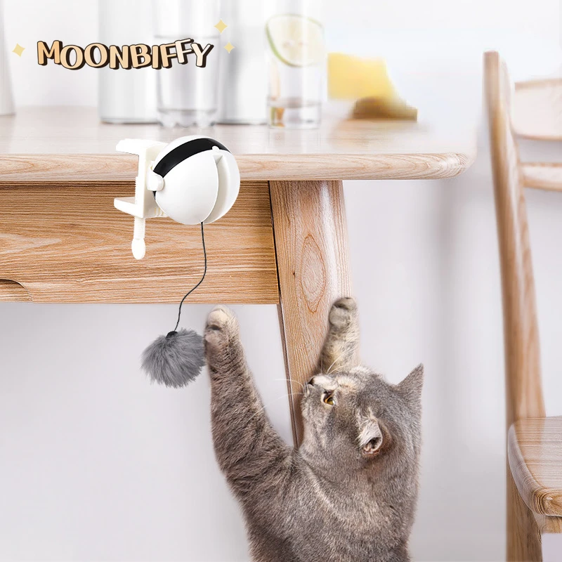 

Automatic Electric Lifting Motion Cat Toy Ball Interactive Puzzle Funny Smart Plush Teaser Ball Pet Supplies Cat Accessories