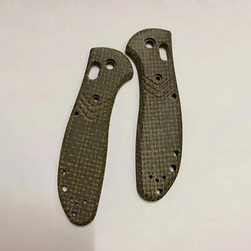 

Thin Style Flax Micarta Folding Knife Handle Scale Patches For Genuine Benchmade Griptilian 551 550 Knives Grip DIY Replacement