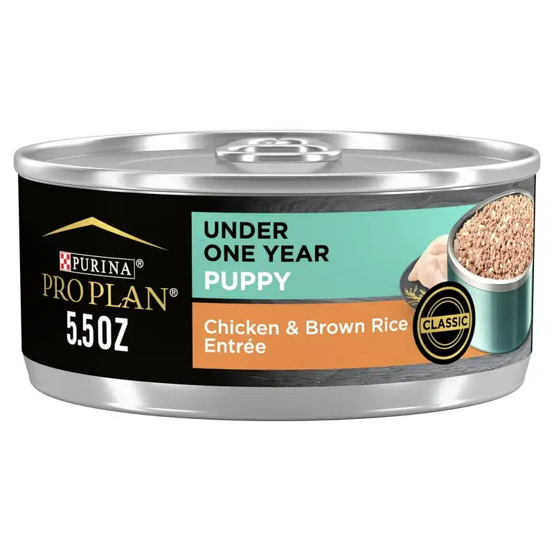 

Puppy Food for Dogs Under 1 Year Chicken Brown, 5.5 oz Cans (24 Pack)