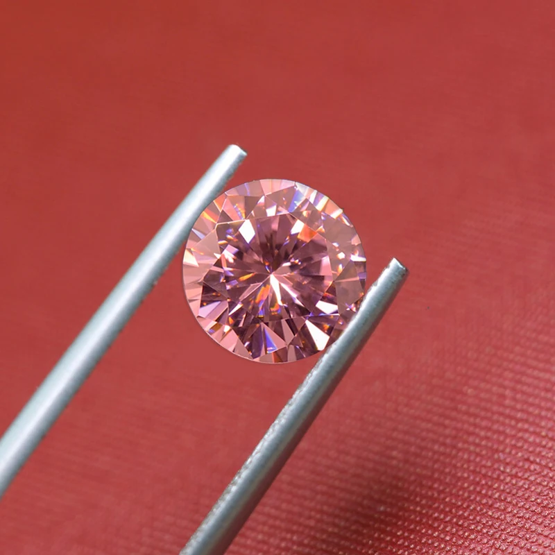 Real 0.1ct to 20ct Pink Moissanite Loose vvs1 D Color Excellent Cut Lab Created Gemstones Pass Diamond Tester with Certificate