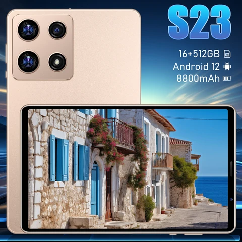 Планшет JDLPB-9 S23, экран 8,0 дюйма, 16 ГБ + 512 ГБ, аккумулятор 8800 мАч, 8-ядерный процессор Snapdragon 888, Android, Wi-Fi