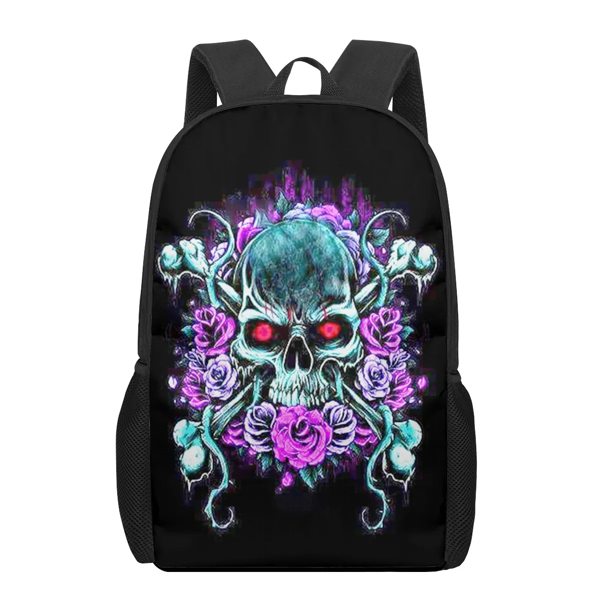Creative skull Print 16-inch teen school bag boys girls kids school backpack student school bag school bag