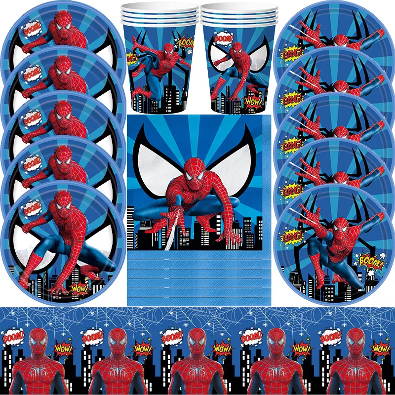 Украшения для дня рождения Человека-паука топперы торта коробка конфет бумажный