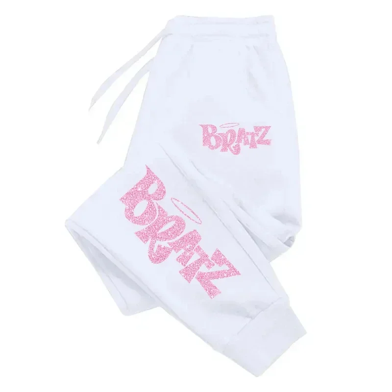 Bratz Pink Printing Man Woman Pants Pocket Running Sweatpant Leggings Baggy Gym Jogger Tracksuit Drawstring Sweat Trouser Couple