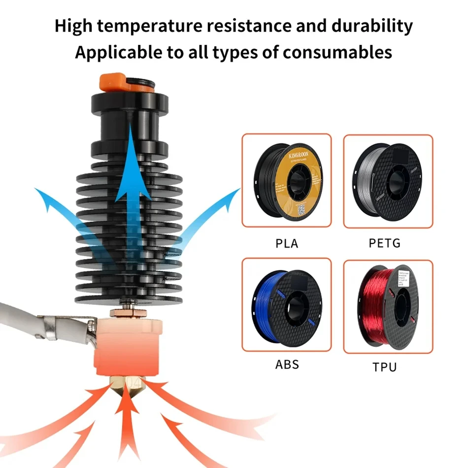 Volcano Hotend E3D V6 24 В 50 Вт 60 Вт для 3D-принтера Voron 2,4, керамическая печатающая головка с нагревательным сердечником для Voron Prusa Ender 3 CR10 MK3S (art.: 3920ccdb6b3a2) - 3920ccdb6b3a2