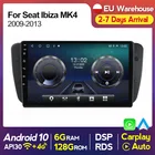 Автомагнитола с IPS-экраном, Android 11, аудио, мультимедийный плеер для Seat Ibiza 6j 2009 2010 2012 2013 WIFI 4G LTE Carplay Auto DSP RDS