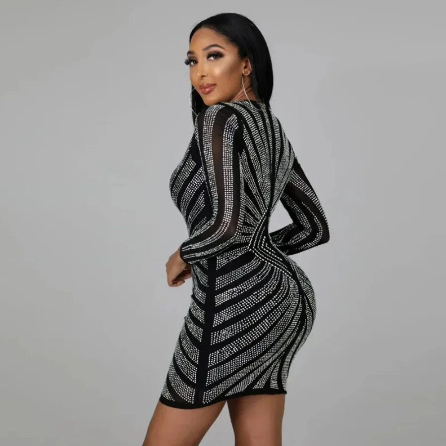 Элегантное мини-вечернее платье 2024 роскошное летнее в стиле ретро с длинными