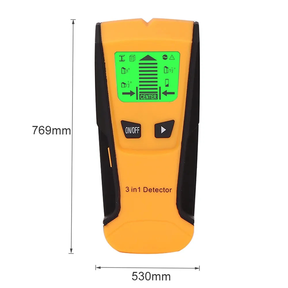 

3 In 1 Metal Detector Find Metal Wood Studs Live Wire Detect Wall Scanner Electric Box Finder Wall Detector