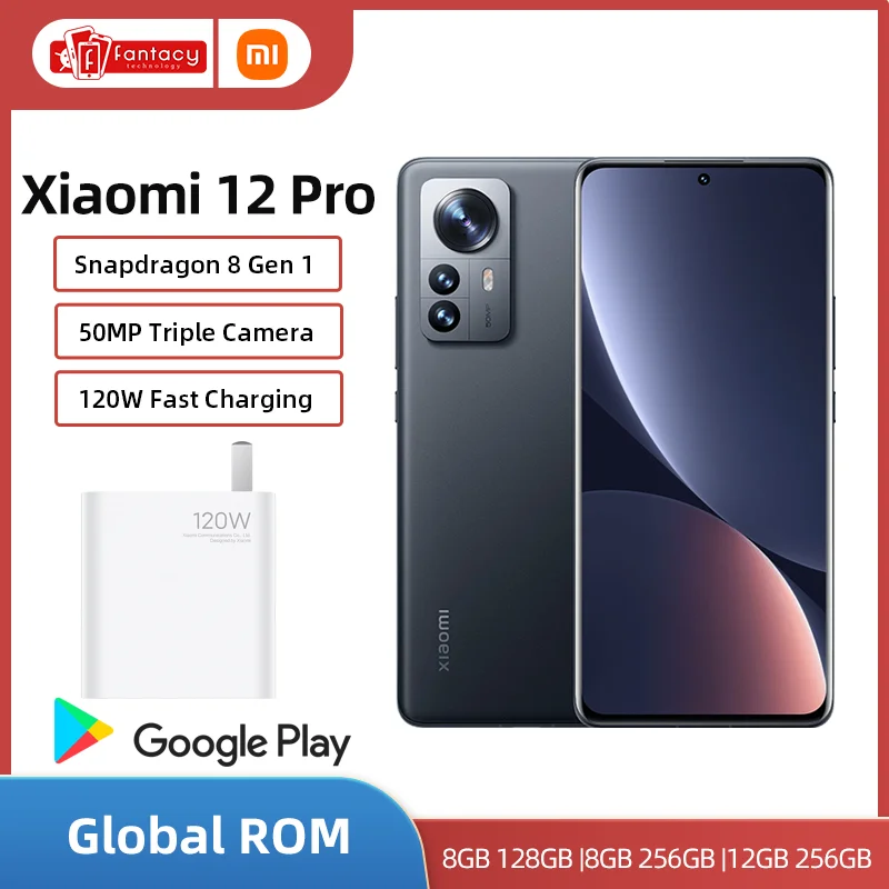 Смартфон Xiaomi 12 Pro Mi с глобальной прошивкой Snapdragon 8 Gen 1 128 ГБ/256 ГБ дисплей 120 Гц