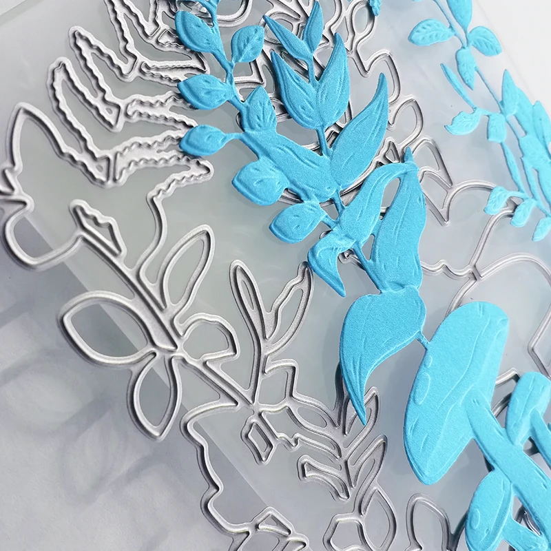 Рельефная папка Gemini с листьями леса для самостоятельного изготовления