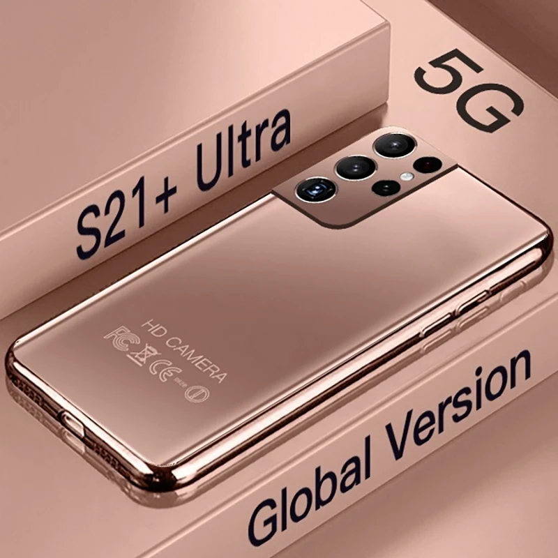 Global Version S21+ Ultra 7.3 Inch Smartphone 12GB 512GB 6800mAh 48MP 5G Network Unlock Mobile Phones Celulares Telefone