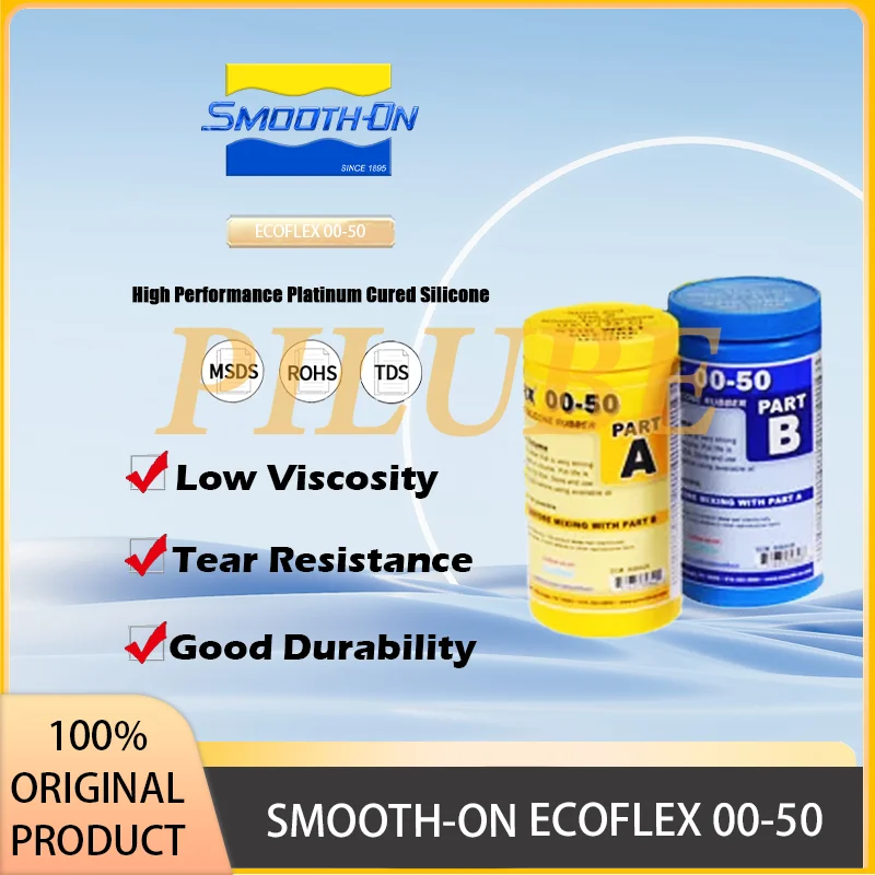 Фото SMOOTH-ON ECOFLEX 00-50 Высокопроизводительная жидкая силиконовая резина для литья и литья Оригинальный продукт №1