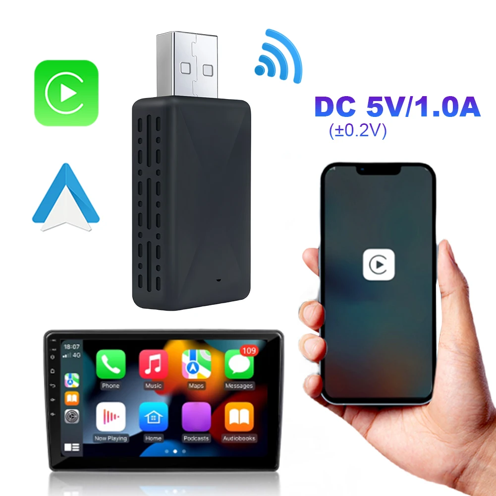 Беспроводной мини-USB-ключ 2-в-1 С Коробкой AI — Конвертируйте Кабель В Беспроводе