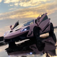 132 mclaren supercar alloy sports car model sound and light pull back toy car model collection high simulation childrens gift
