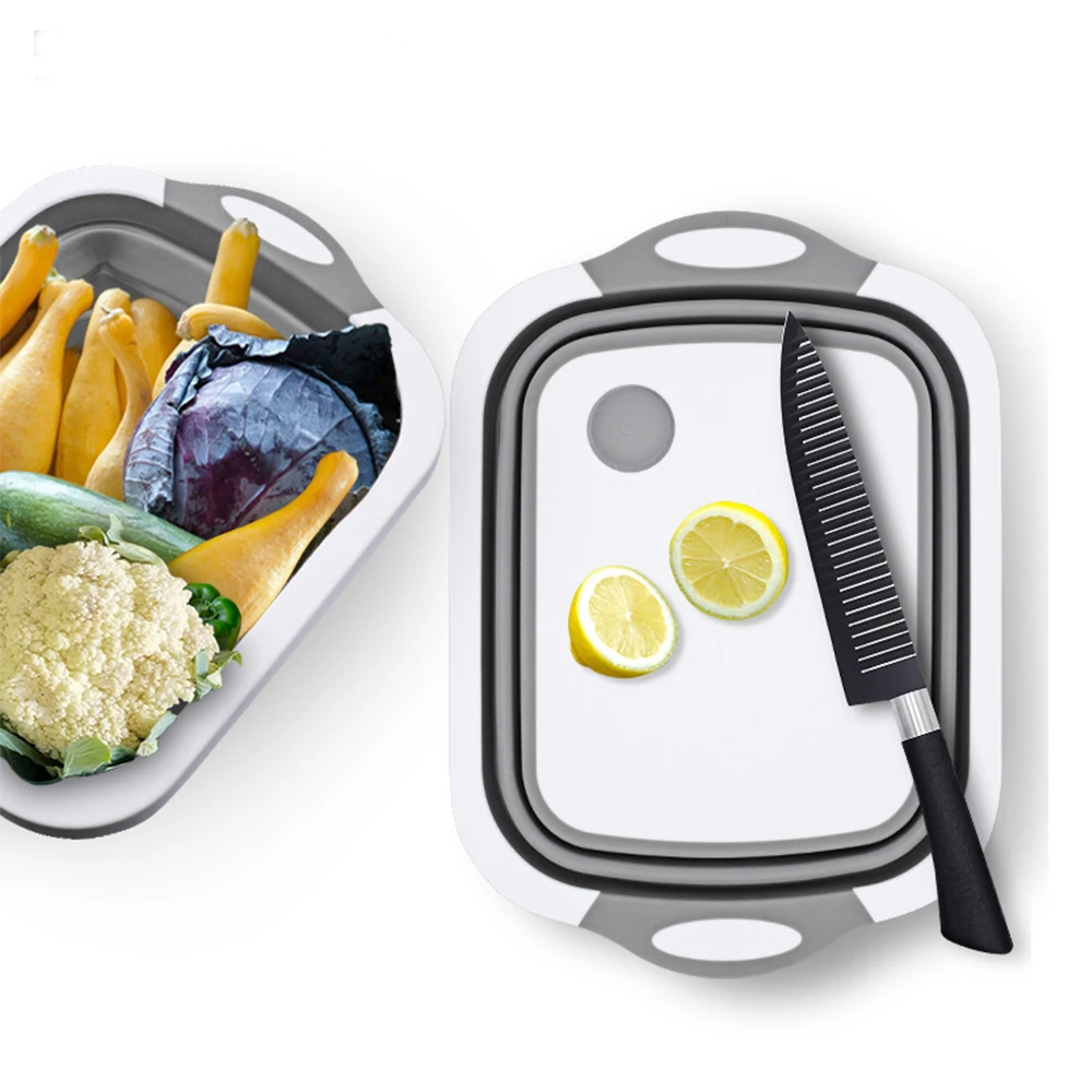 

Foldable Multifunctional Household Chopping Board Kitchen Folding Washing Basin Kitchen Tools