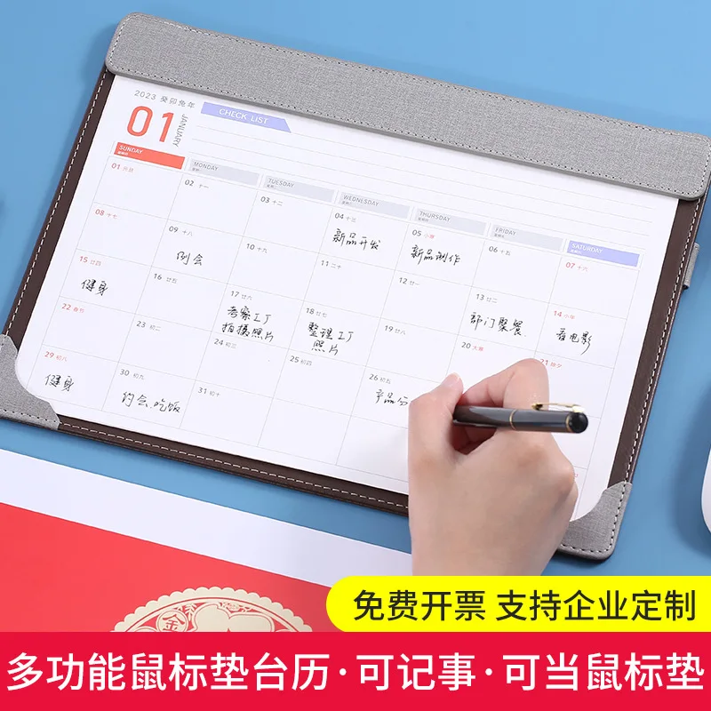 

2022 Настольный календарь 2023, Настольный коврик для мыши с креативным логотипом, большой блокнот для рабочего стола, календарь