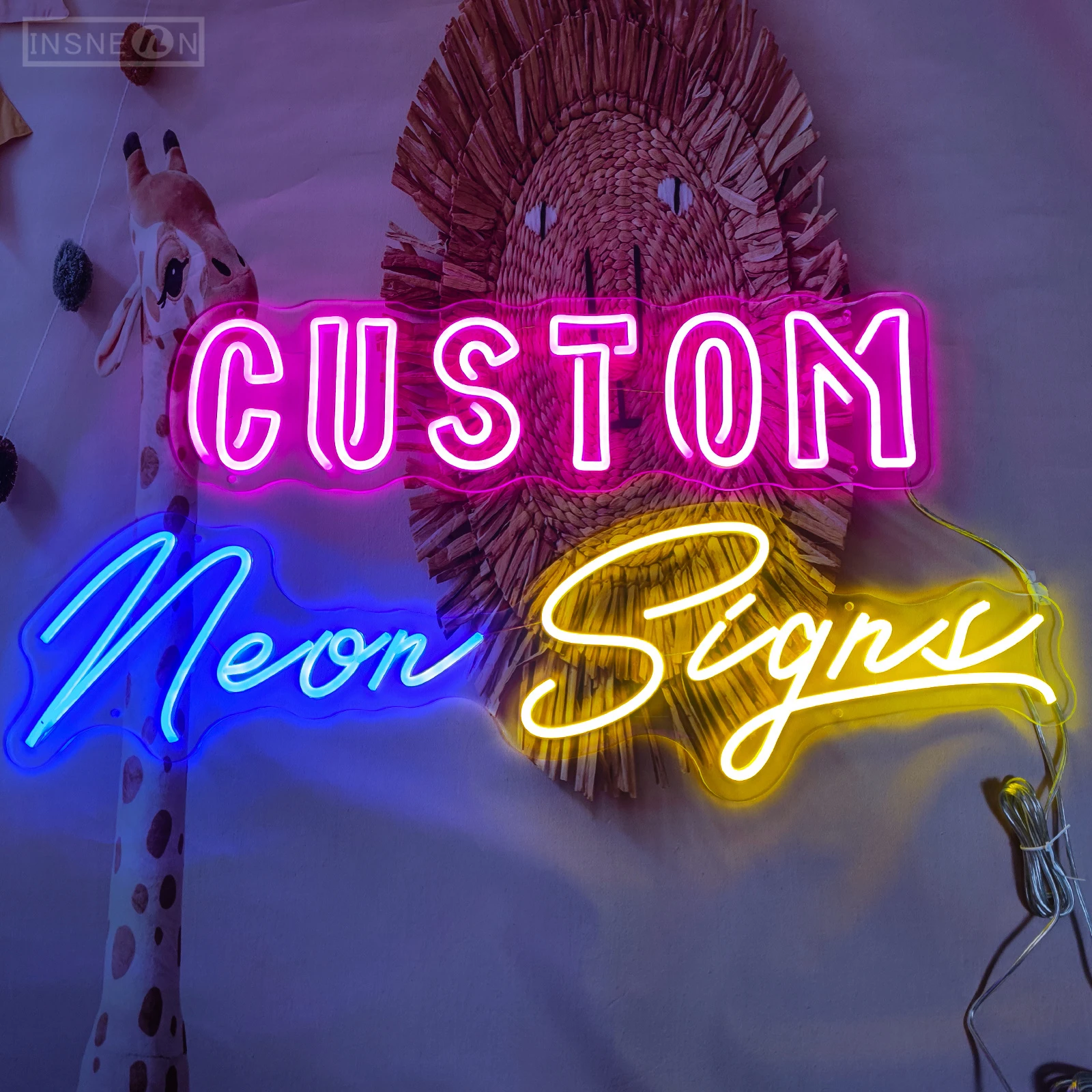 

Private Custom Neon Sign Business Logo Room Wall LED Light Personalised Name Design Birthday Party Wedding Decoration Night Lamp