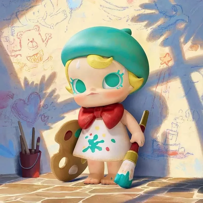 Фото Оригинальная коллекционная фигурка POP MART Molly My Huggable Discovery Series в закрытой упаковке, модель для декора рабочего стола, подарок на день рождения для девочки №4
