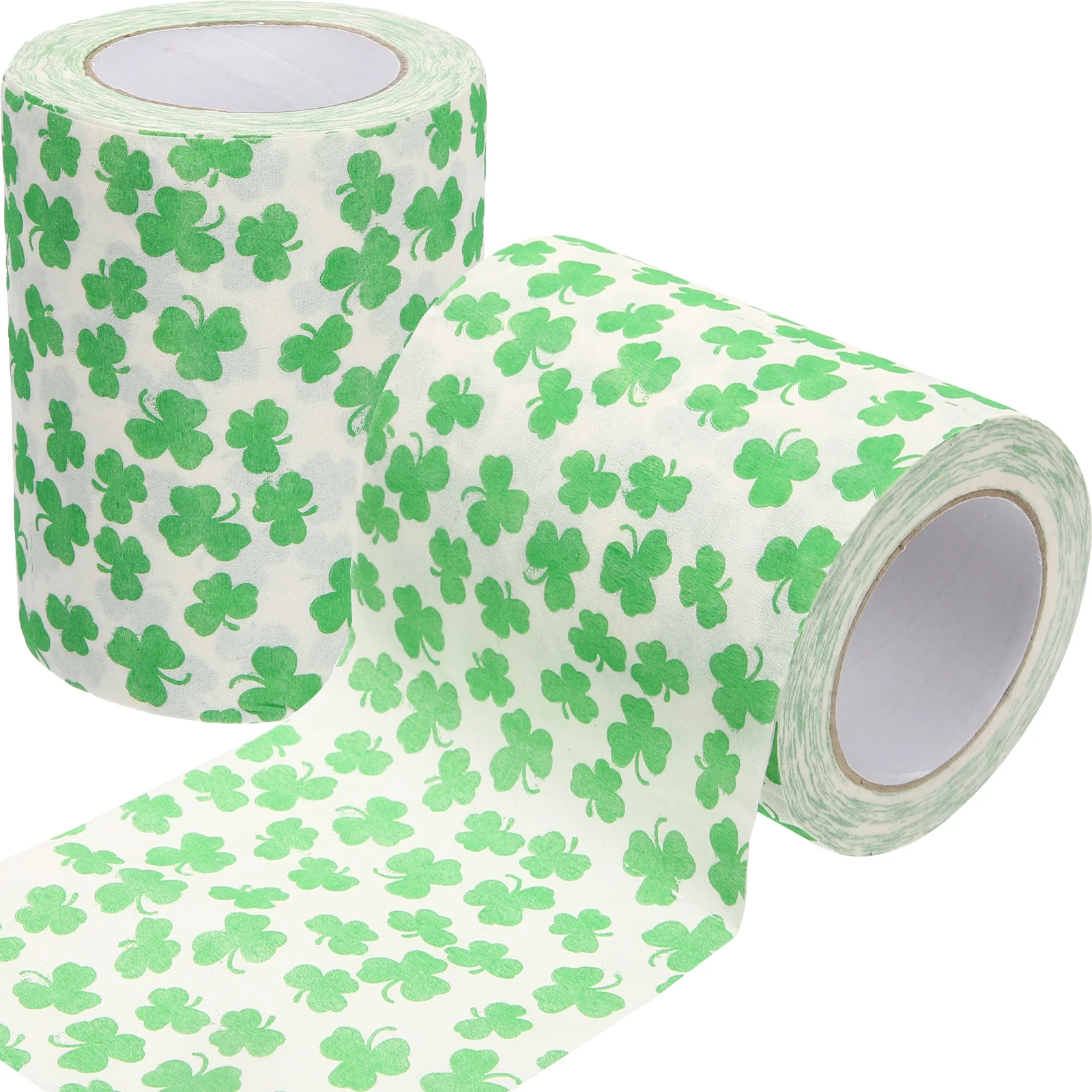 

2 Rolls Household Spring Napkinss Bathroom Tissue Roll Toilet Tissue Paper Printed Pattern Tissue Paper