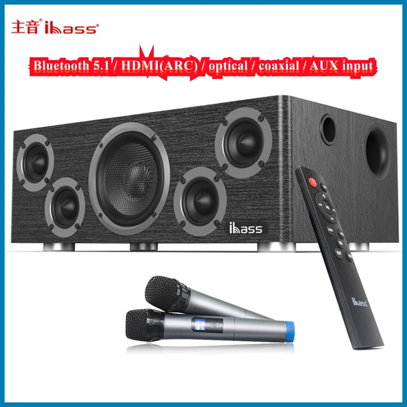 

IBASS 110 Вт высокомощный 5 громкий динамик глубокие тяжелые басы домашний мультимедийный кинотеатр жаропрочный Bluetooth динамик поддерживает оптоволоконный коаксиальный