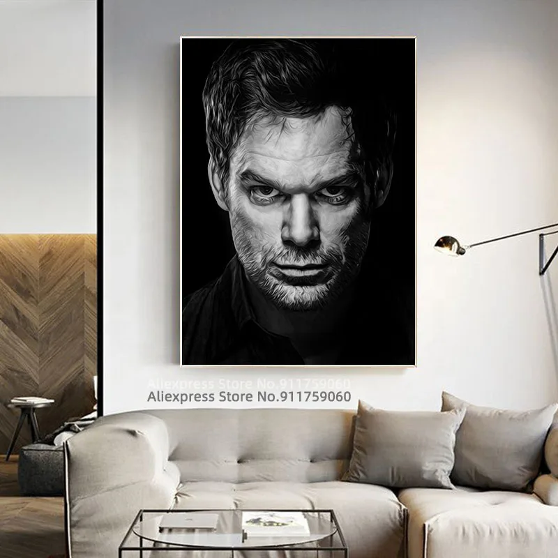 Dexter портретный плакат и принты холст живопись настенное искусство картина
