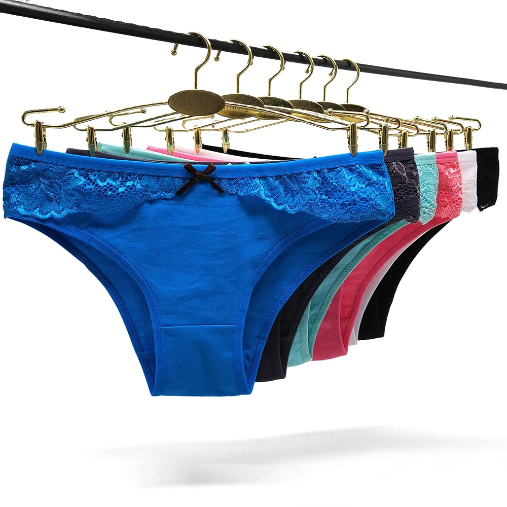 

6 шт., женские кружевные трусы, размеры m-xl