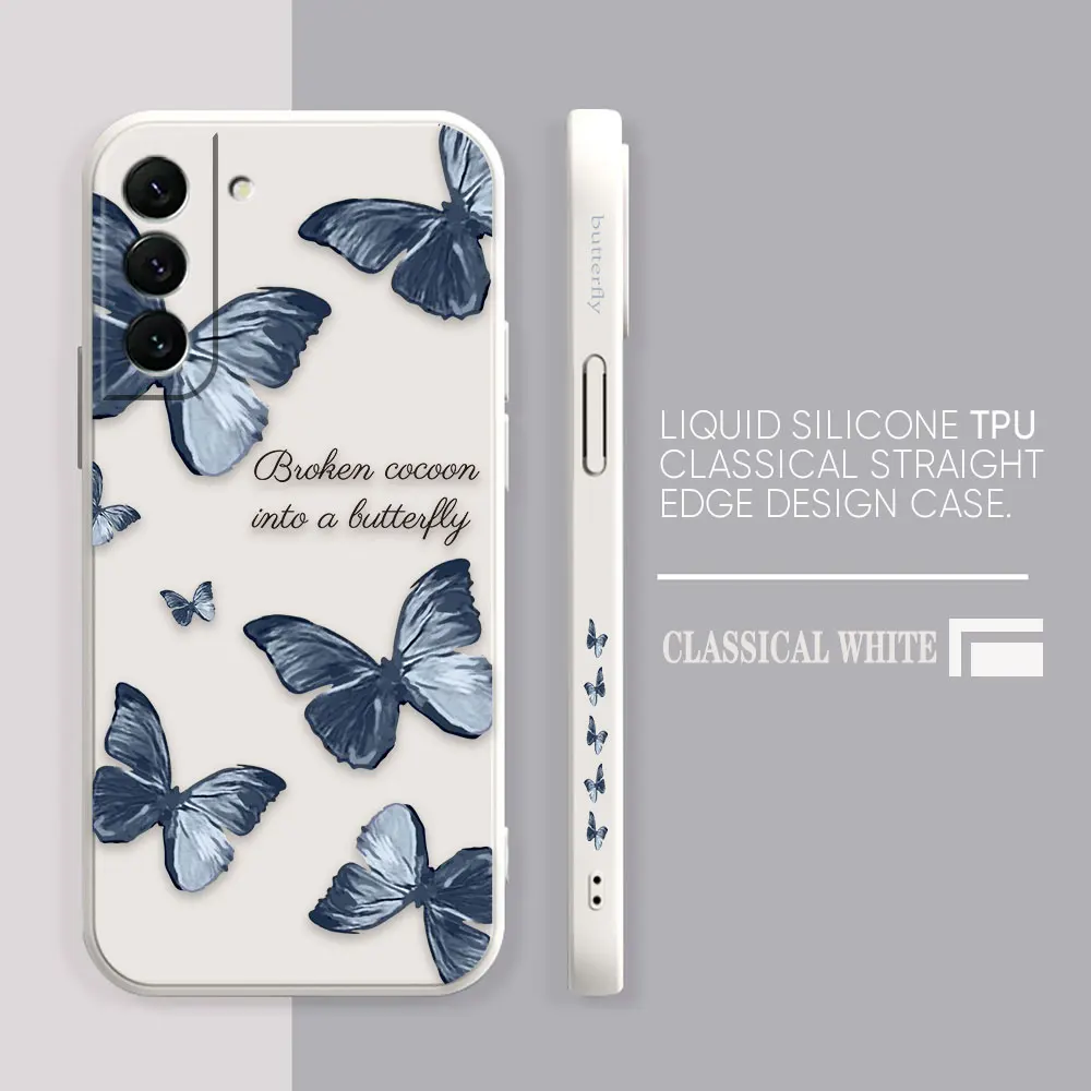 Case For Samsung Galaxy S23 S22 S21 S20 FE S11 S11E S10 S10E S9 S30 Ultra Plus 4G 5G Case Fundas Cqoues Shell Pretty Butterfly