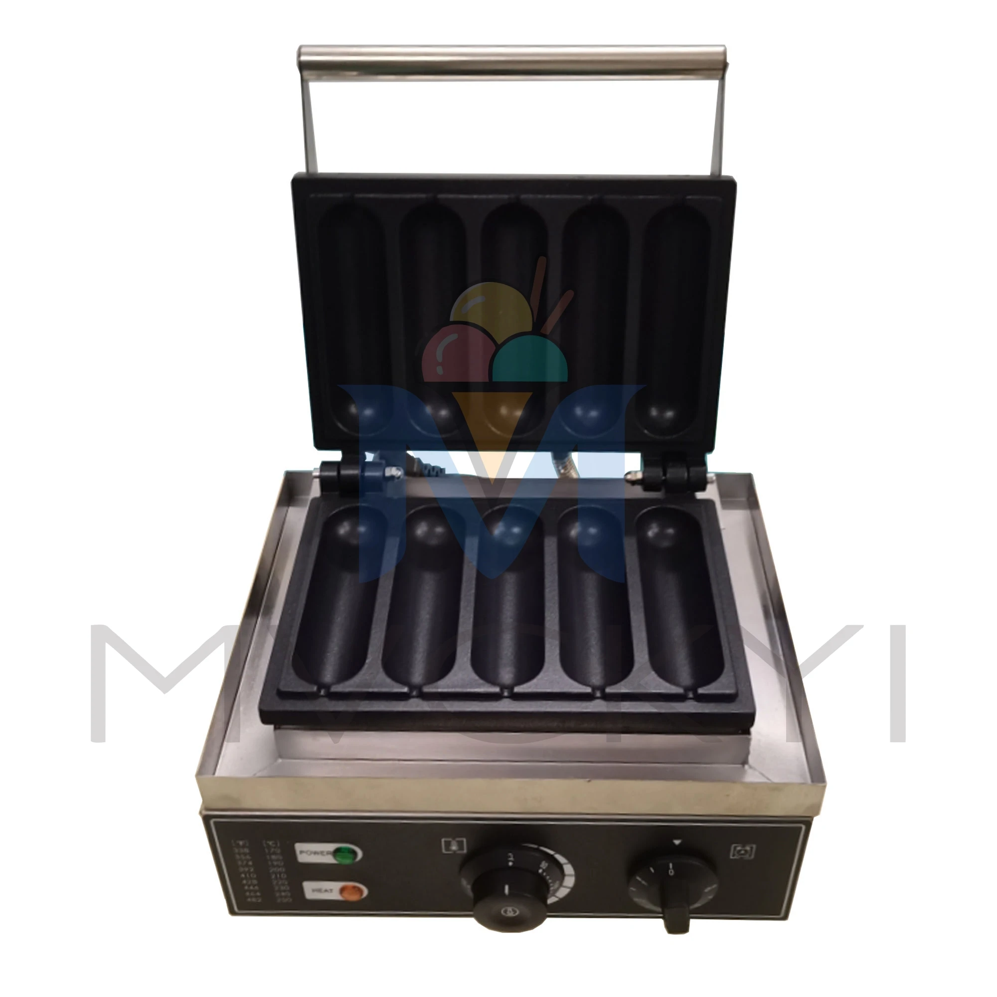 Mvckyi Коммерческая 5 Кукуруза хот-дог Вафельница/электрическая фотография/5 шт.